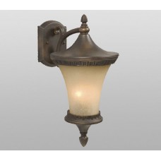 Galaxy-Lighting - 300146FC -2-Light Outdoor Cast Aluminum Lantern - Flemish Copper w/ Tea Stain Glass