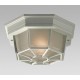 Galaxy-Lighting - 301401WH - Outdoor Cast Aluminum Ceiling Fixture - White w/ Frosted Glass
