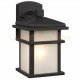 Galaxy-Lighting - 314480BK -1-Light Outdoor Wall Mount Lantern - Black with Frosted Seeded Glass