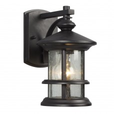 Galaxy-Lighting-319730BK-1-Light Outdoor Wall Mount Lantern with Clear Seeded Glass