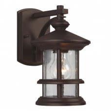 Galaxy-Lighting-319730BZ-1-Light Outdoor Wall Mount Lantern with Clear Seeded Glass