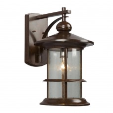 Galaxy-Lighting-319750BZ-1-Light Outdoor Wall Mount Lantern with Clear Seeded Glass