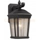 Galaxy-Lighting - 320270BK -1-Light Outdoor Wall Mount Lantern - Black with Clear Seeded Glass