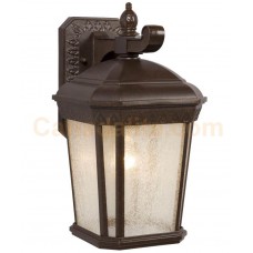 Galaxy-Lighting - 320270BZ -1-Light Outdoor Wall Mount Lantern - Bronze with Clear Seeded Glass