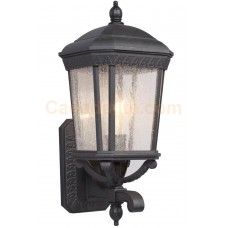 Galaxy-Lighting - 320271BK -1-Light Outdoor Wall Mount Lantern - Black with Clear Seeded Glass