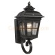 Galaxy-Lighting - 320287BK -1-Light Outdoor Wall Mount Lantern - Black with Clear Water Glass