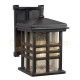 Galaxy-Lighting - 320296BK -1-Light Outdoor Wall Mount Lantern - Black with Clear Seeded Glass