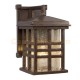 Galaxy-Lighting - 320296BZ -1-Light Outdoor Wall Mount Lantern - Bronze with Clear Seeded Glass