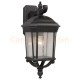 Galaxy-Lighting - 320370BK -1-Light Outdoor Wall Mount Lantern - Black with Clear Seeded Glass