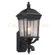 Galaxy-Lighting - 320371BK -1-Light Outdoor Wall Mount Lantern - Black with Clear Seeded Glass