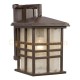 Galaxy-Lighting - 320396BZ -1-Light Outdoor Wall Mount Lantern - Bronze with Clear Seeded Glass