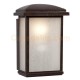 Galaxy-Lighting - 320490BZ -1-Light Outdoor Wall Mount Lantern - Bronze with Frosted Seeded Glass