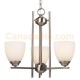 Galaxy-lighting - 813021BN - Paxton Collection - 3-Light Chandelier - Brushed Nickel with Satin White Glass