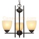 Galaxy-lighting - 813021ORB - Paxton Collection - 3-Light Chandelier - Oiled Rubbed Bronze with Topaz Glass