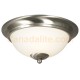 Galaxy-lighting - 600901BN - Peyton Collection - 2-Light Flush Mount - Brushed Nickel with White Glass