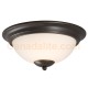 Galaxy-lighting - 600901ORB - Peyton Collection - 2-Light Flush Mount - Oiled Rubbed Bronze w/ White Glass