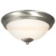 Galaxy-lighting - 600902BN - Peyton Collection - 2-Light Flush Mount - Brushed Nickel with White Glass