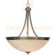 Galaxy-lighting - 800901BN - Peyton Collection - 3-Light Pendant - Brushed Nickel with White Glass