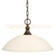 Galaxy-lighting - 800902BN - Peyton Collection - 1-Light Pendant - Brushed Nickel with White Glass