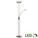 Galaxy-Lighting - L519876SN - 18W+5W LED Torchiere with Reading Lamp Marble Glass - Dimmable