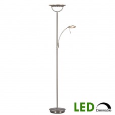 Galaxy-Lighting - L519886SN - 18W+5W LED Torchiere with Reading Lamp - Dimmable