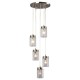 Galaxy-lighting - 919856BN - Quentin Collections - 5-Light Multi-Light Pendant - Brushed Nickel Finished with Clear Glass Shade 