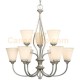 Galaxy-lighting - 810276PT - Rowen Collection - 9- Light Chandelier - Pewter with Satin White Glass