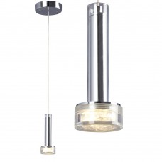 Galaxy-lighting - L919534CH - Sena Collections - LED 1-Light Mini-Pendant - Polished Chrome Finish with Clear Crystal Accents - Dimmable - 3W LED 3000K 