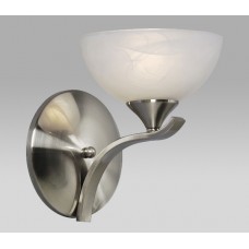 Galaxy-Lighting - 211781BN - Single Wall Bracket - Brushed Nickel with Marbled Glass