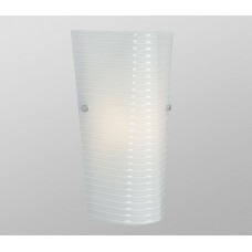 Galaxy-Lighting - 218700CH - 1-Light Wall Sconce - Chrome with White Ribbed Glass