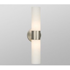Galaxy-Lighting - 244023BN/WH - 2 Light  Wall Sconce - Brushed Nickel with White Straight Glass