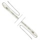 USHIO 1003233 - QIH220-1300/ZL - 1300 Watt - QIH Heat Lamps For Plastic Blow Molding - Clear  - Round Ceramaic w/ Wire Leads - 220 Volt