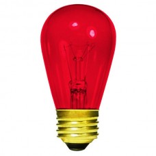 11 Watt - Transparent Red -S14 Sign lamp - Medium (E26) Base - 11S14/TR