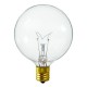 40  Watt -  Clear - G16 Globe Bulb - Candelabra (E12) Base - 40G16/CAN/CL