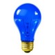 100W A19  Medium Base E26 - Incandescent Bulbs - Transparent Blue  (100A19/TB)