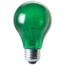100W A19  Medium Base E26 - Incandescent Bulbs - Transparent Green  (100A19/TG)