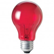 100W A19  Medium Base E26 - Incandescent Bulbs - Transparent Red  (100A19/TR) [Discontinued]