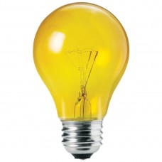 40W - Transparent Yellow - A19 Incandescent Bulb - Medium Base E26 - 40A19/TY