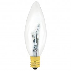 40W - Clear - B10 Candle bulb - European (E14) Base - 40B10/CL/E14 【Discontinued】【May use E14->E12 Adapter】