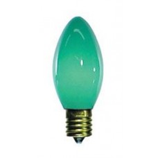 7W - C9.25 - Intermediate (E17) Base - Christmas lights-Ceramic Green - 7C9.25/INT/CG**Not Available**