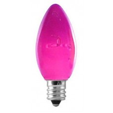 7W - C9.25 -  Intermediate (E17) Base - Christmas lights-Ceramic Pink - 7C9.25/INT/CP**Not Available**