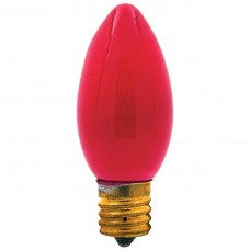 7W - C9.25 - Intermediate (E17) Base - Christmas lights-Ceramic Red - 7C9.25/INT/CR