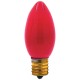 7W - C9.25 - Intermediate (E17) Base - Christmas lights-Ceramic Red - 7C9.25/INT/CR