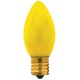 7W - C9.25 - Intermediate (E17) Base - Christmas lights-Ceramic Yellow - 7C9.25/INT/CY