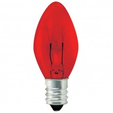 5W C7 Christmas lights- Transparent Red  - 5C7/CAN/TR **Discontinued and Not Available**