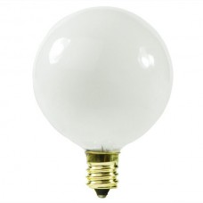 25 Watt - White - G16 Bulb - Candelabra (E12) Base - 25G16/CAN/WH