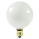 40 Watt  - White - G16 Globe Bulb - Candelabra (E12) Base - 40G16/CAN/WH