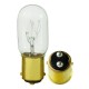 15W - Clear - T7 Tubular - Exit Lamp - DC Bayonet (BA15d) Base - 15T7/DC/CL/130V   [ Discontinued and Not Available 】