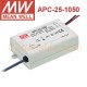 APC-25-1050 Meanwell - LED Transformer / Driver - Constant Current - 1050mA 25.2W