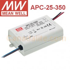 APC-25-350 Meanwell - LED Transformer / Driver - Constant Current - 350mA 24.5W